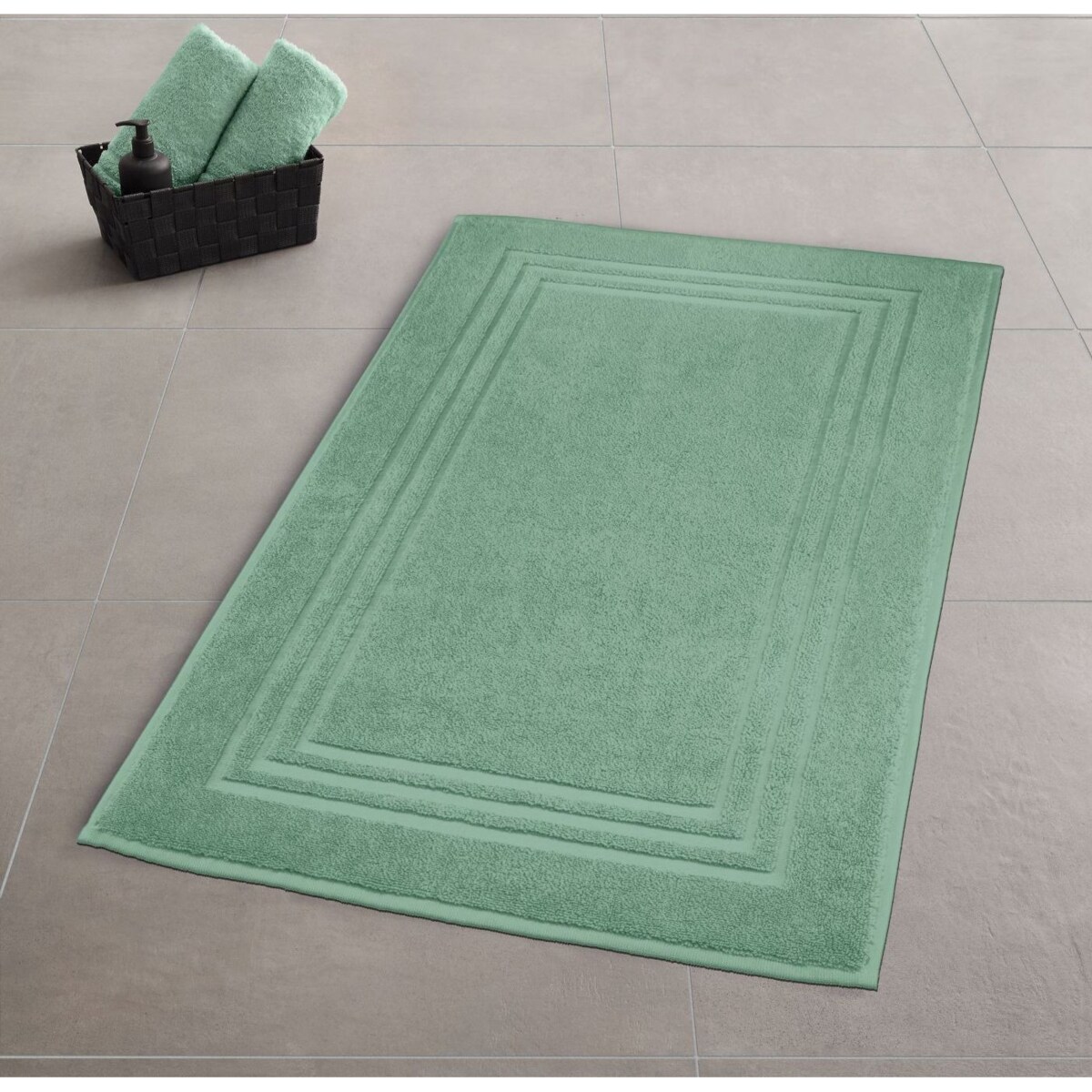 Kleine Wolke Lodge Wegański Dywanik Frotte zielony maledivia 50x 80 cm ECO LIVING