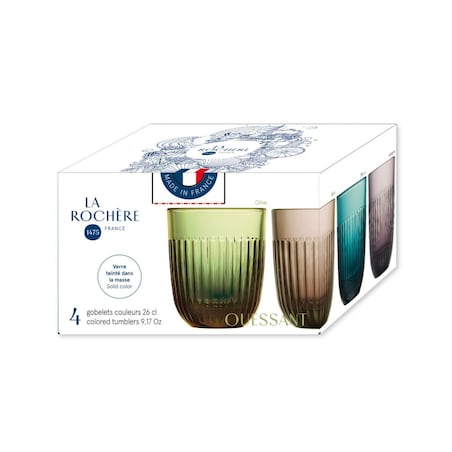 Szklanki Kolorowe 4 szt. Ouessant 240 ml