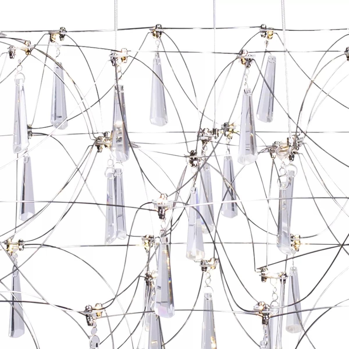 Żyrandol z kryształkami Crystal net 7783-54P Step glamour ażurowy chrom