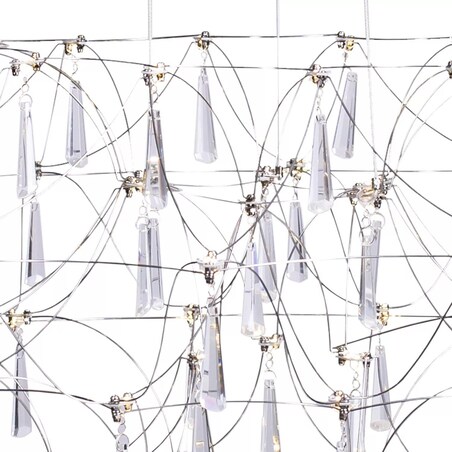 Żyrandol z kryształkami Crystal net 7783-54P Step glamour ażurowy chrom