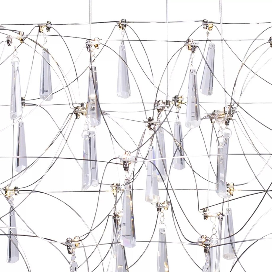 Żyrandol z kryształkami Crystal net 7783-54P Step glamour ażurowy chrom