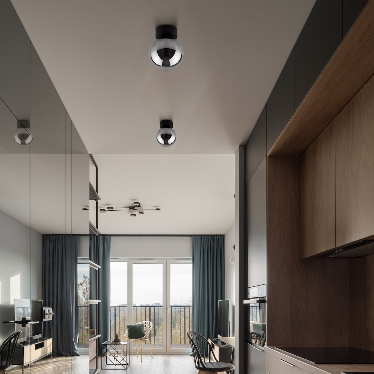 Kinkiet ESTERA BLACK 10255 TK Lighting czarny grafit G9 nowoczesna lampa ścienna do salonu sypialni IP20