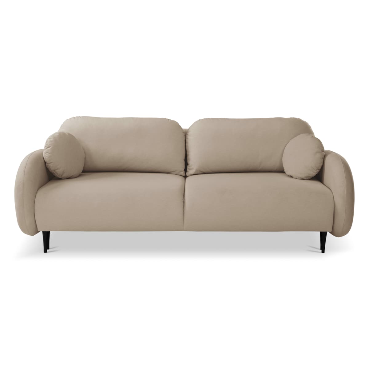 Nowoczesna sofa z funkcją spania SOFTI - cappuccino
