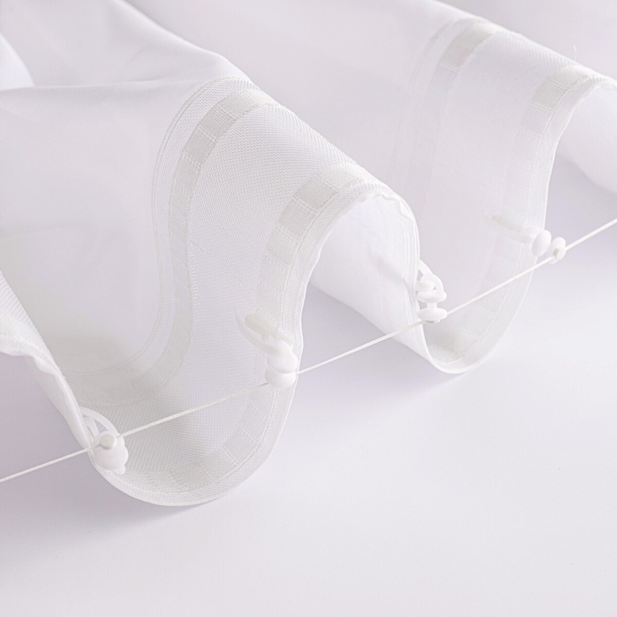 Firana na taśmie wave 300x265 ecru