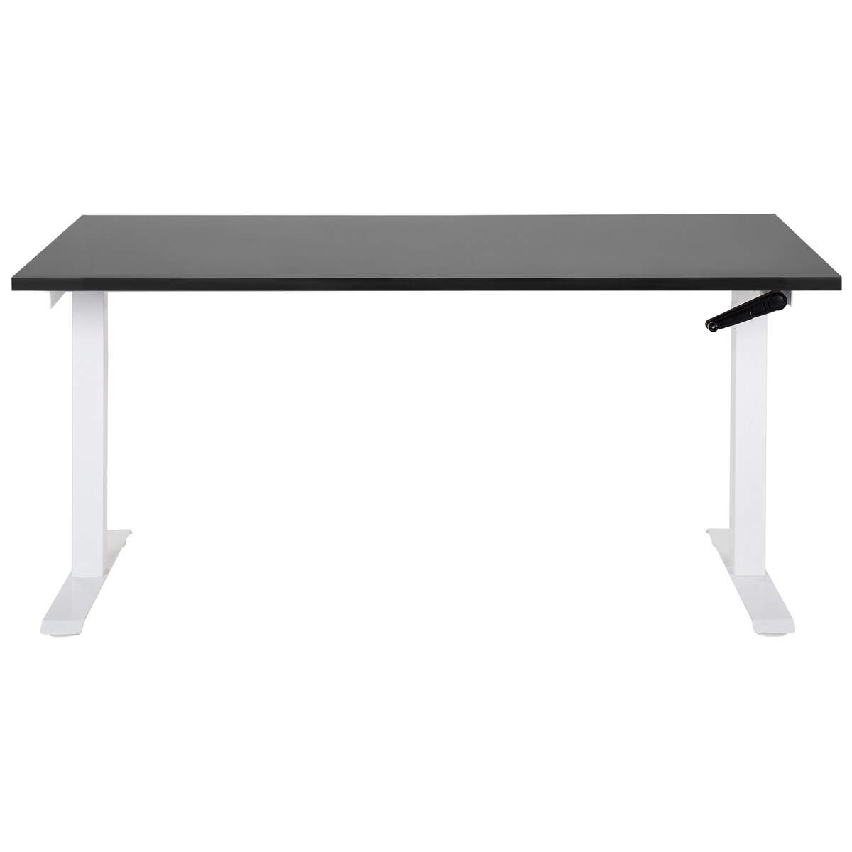 Biurko regulowane manualnie DESTINES 160 cm x 72 cm Czarny/ biały