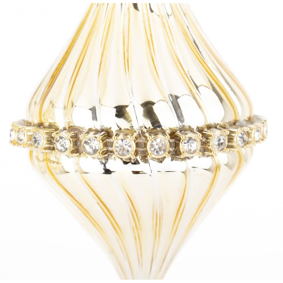 Bombka szklana 2 szt. złote 13 cm Ø 8 cm KONO