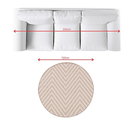 Dywan Lineo beige/mink 120cm, ⌀120 cm