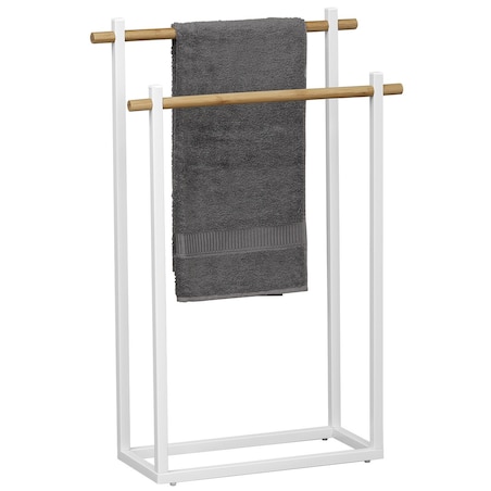 Stojak łazienkowy na ręczniki 82x53x20 cm ABOR biały