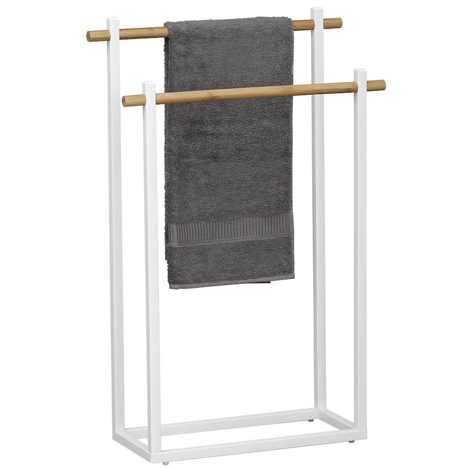 Stojak łazienkowy na ręczniki 82x53x20 cm ABOR biały