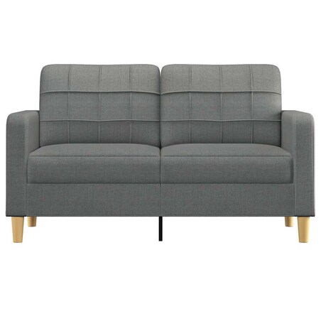 vidaXL Sofa 2-osobowa, ciemnoszara, 140 cm, tapicerowana tkaniną