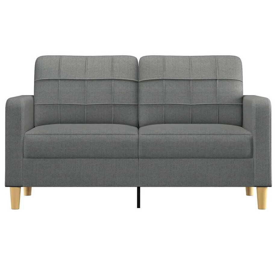 vidaXL Sofa 2-osobowa, ciemnoszara, 140 cm, tapicerowana tkaniną