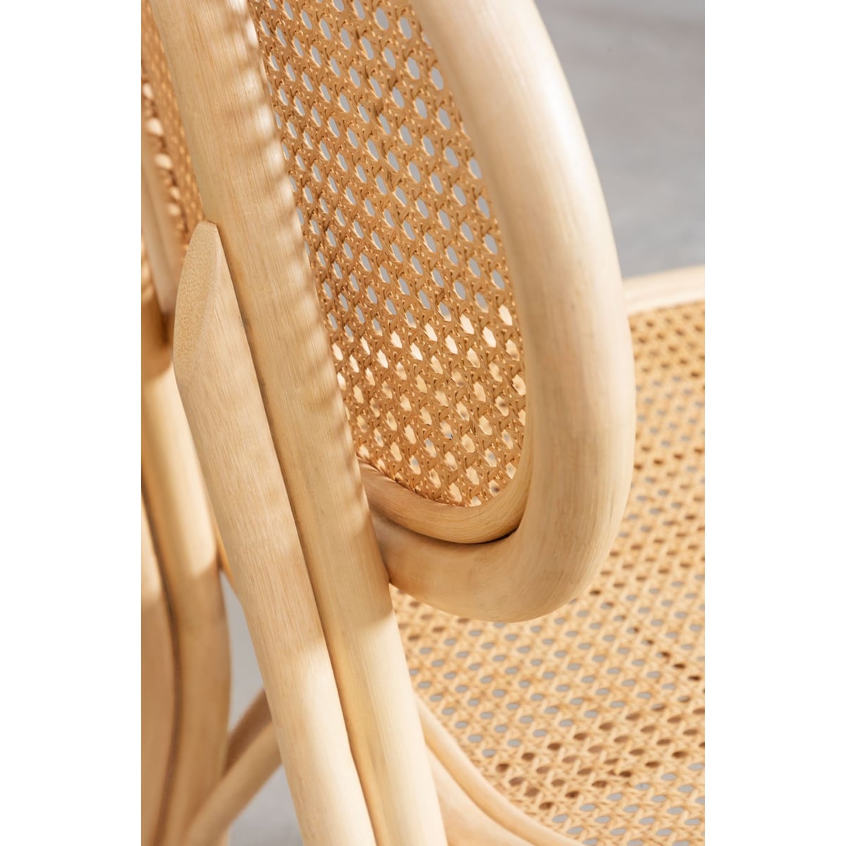 Krzesło rattanowe z plecionką wiedeńską naturalne