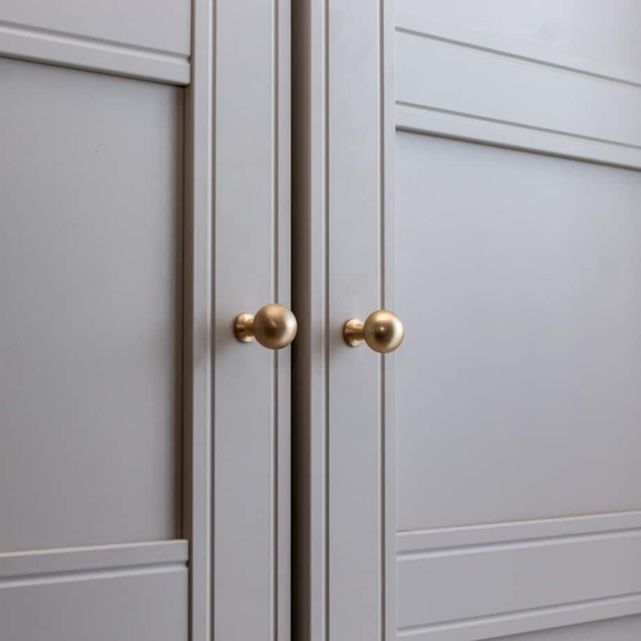 Gałka do mebli złota uchwyt meblowy okrągły klasyczny szczotkowany 23mm