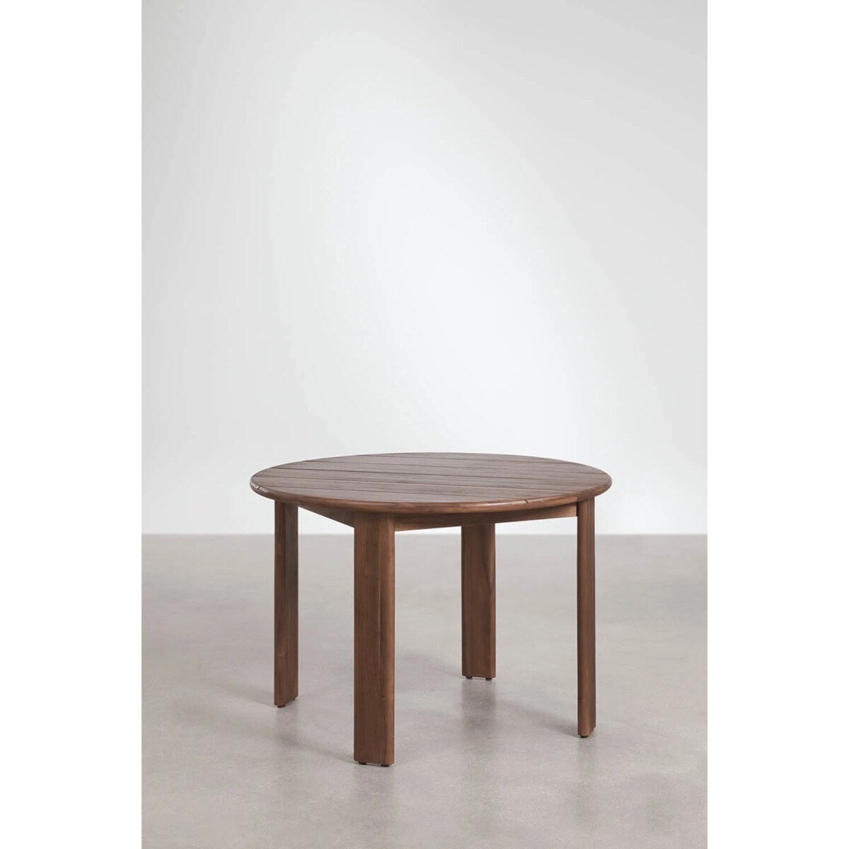 Zestaw ogrodowy: okrągły stół Ø110 cm i 4 krzesła z drewna akacjowego Uleno