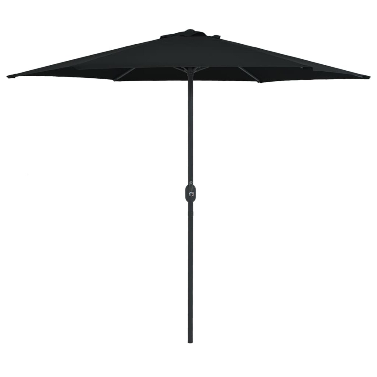vidaXL Parasol ogrodowy na aluminiowym słupku, 270x246 cm, czarny
