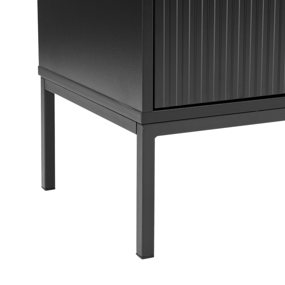 Komoda czarna na nóżkach Lamelli