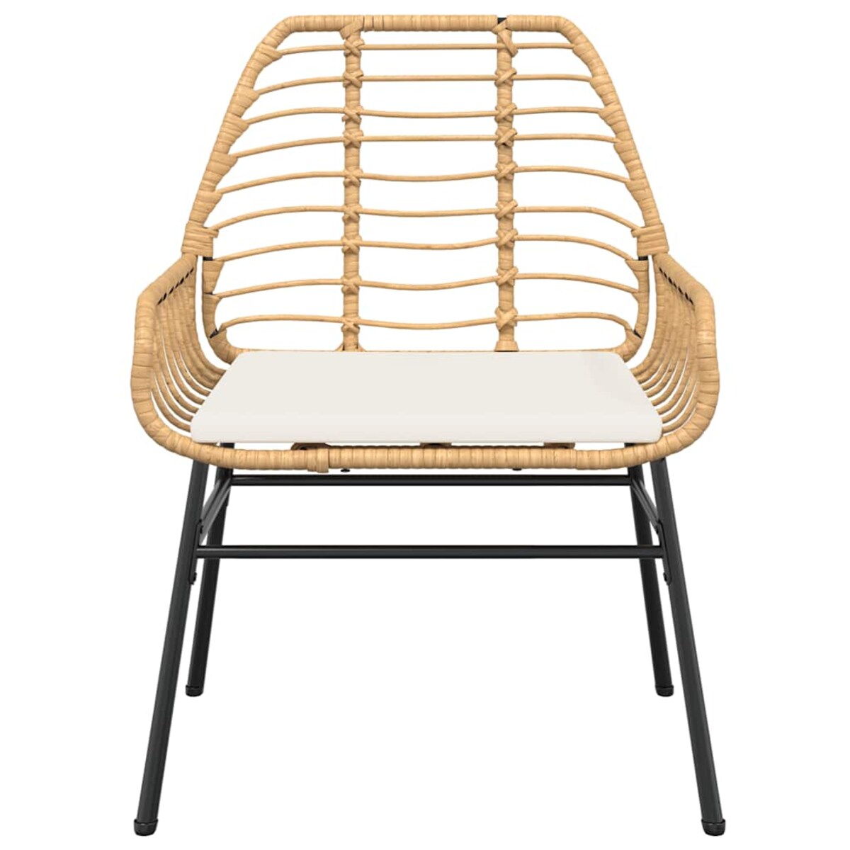 vidaXL 3-częściowy zestaw ogrodowy poduszkami brązowy polirattan szkło