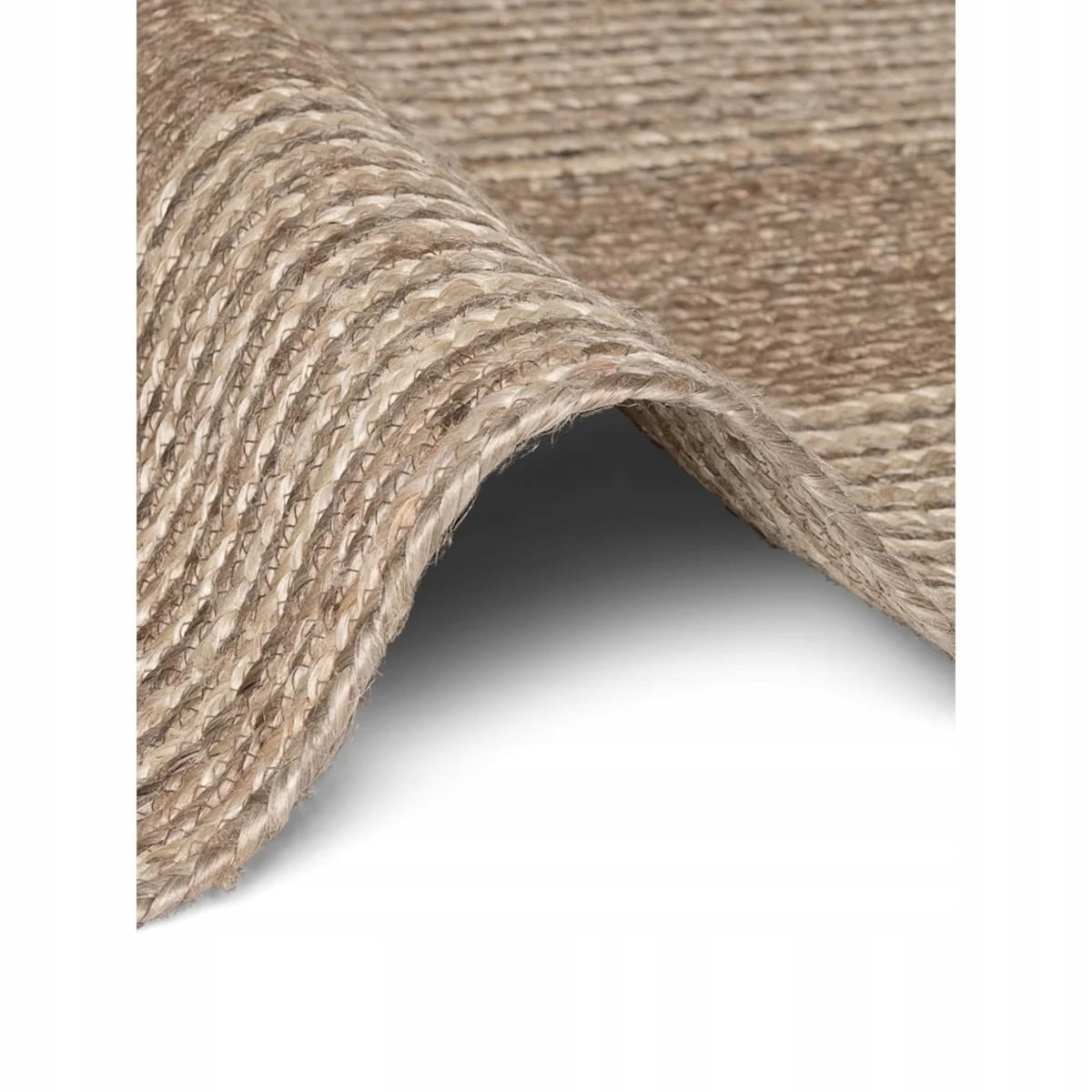 Chodnik z juty 80x200cm, kolor ciemny beżowy, ręcznie tkany, dwustronny