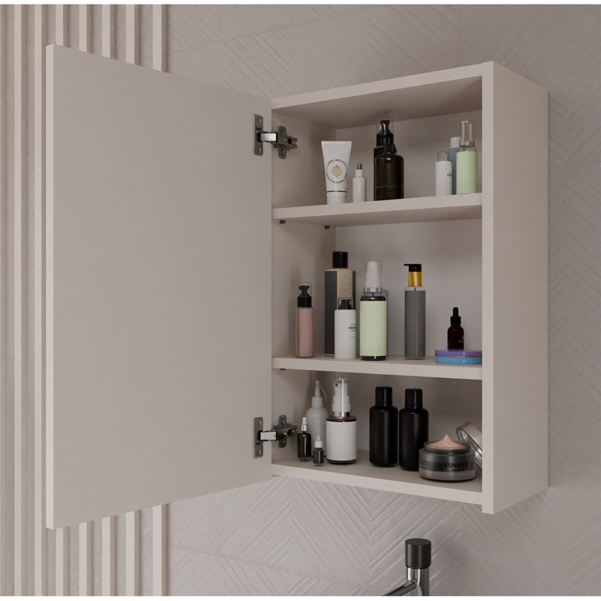 Szafka Łazienkowa Wisząca Z Lustrem Nad Umywalkę POLA 1DL KASZMIR