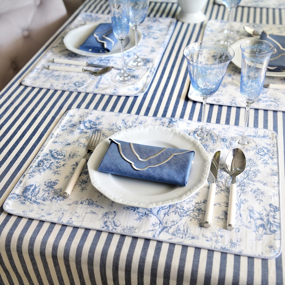 Chlebaczek Toile de Jouy Blue & Stripes
