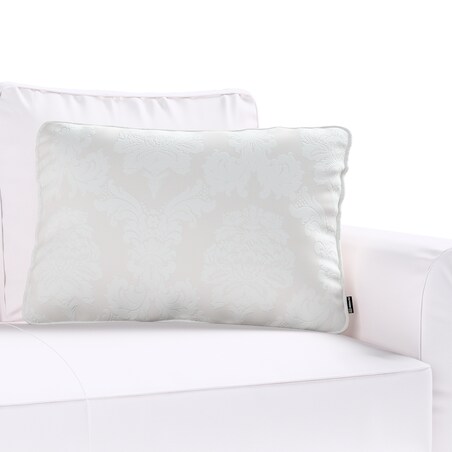 Poszewka Gabi na poduszkę prostokątna 60x40 liście akantu na jasno-popielatym tle