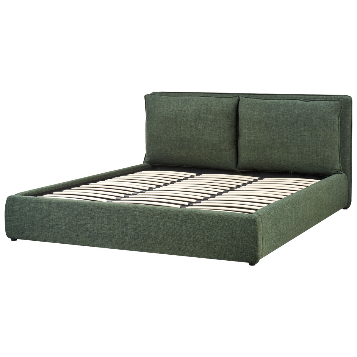 Łóżko z pojemnikiem BAJONNA 180 x 200 cm Ciemnozielony