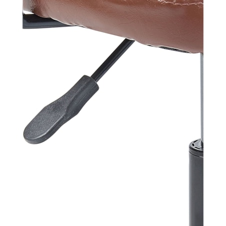 Krzesło biurowe regulowane ekoskóra brązowe ALGERITA