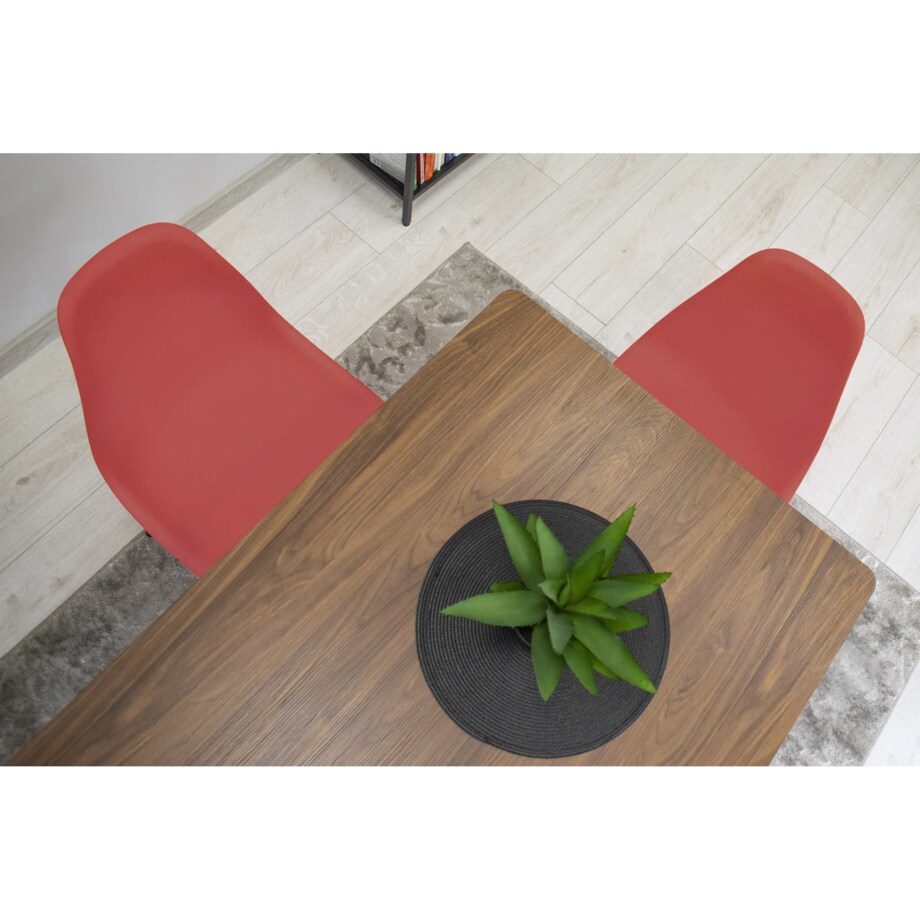 Krzesło Do Jadalni Kuchni Salonu Osaka Cynober / Nogi Czarne X 3