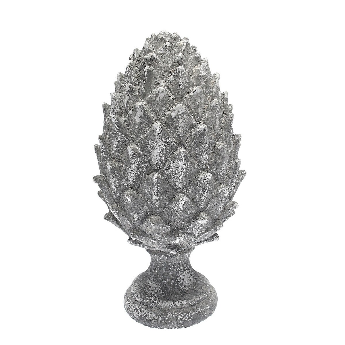 Figurka dekoracyjna Pinecone Grey 15x15x30 cm boże narodzenie, święta, świąteczne, szary, 15x15x30 cm