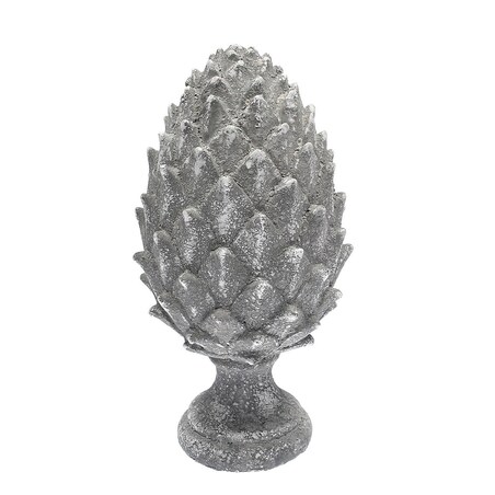 Figurka dekoracyjna Pinecone Grey 15x15x30 cm boże narodzenie, święta, świąteczne, szary, 15x15x30 cm