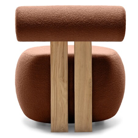 Fotel tapicerowany HANNI - V miedziany 70x63x71 cm