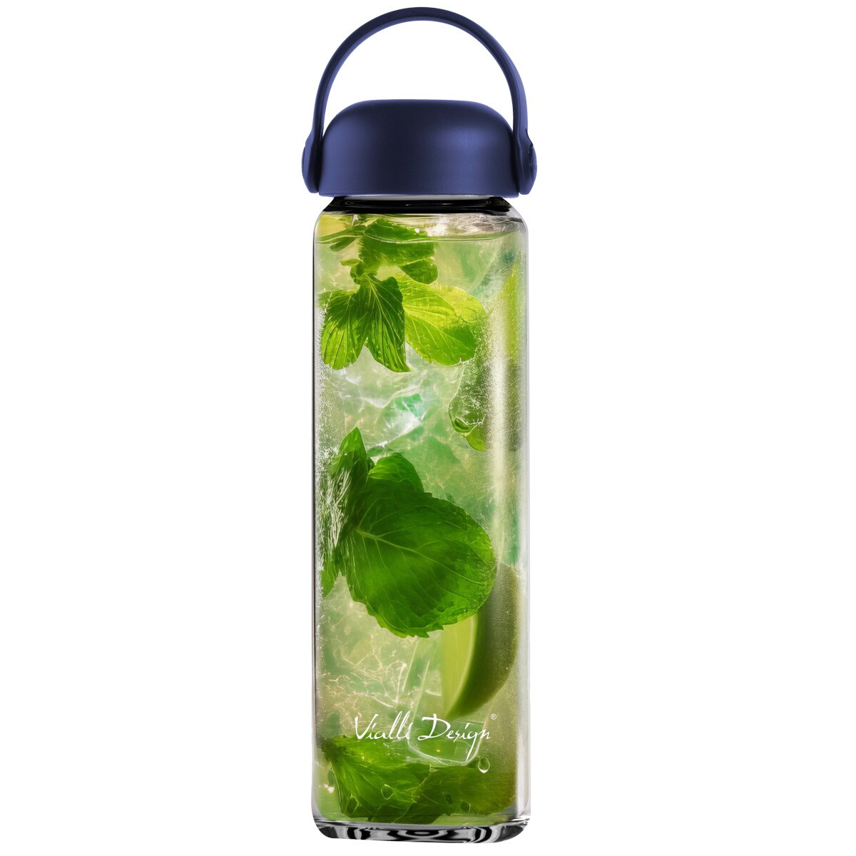 Szklana butelka na wodę Fuori 540 ml granatowa 30244