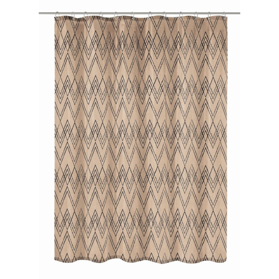 Kleine Wolke Zag Cotti Tekstylna Zasłona prysznicowa premium brązowa 180x200 cm