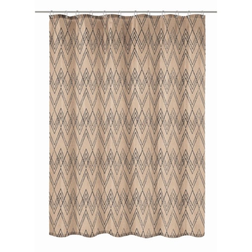 Kleine Wolke Zag Cotti Tekstylna Zasłona prysznicowa premium brązowa 180x200 cm