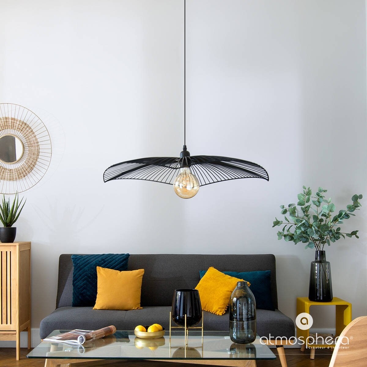 Lampa sufitowa CUZCO, metalowa, 58 cm