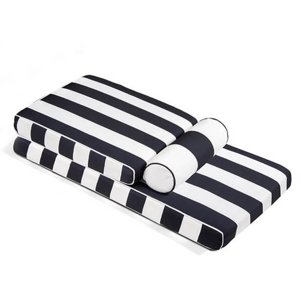 Materac ogrodowy z poduszką Azure 5900168832312 King Home czarny biały