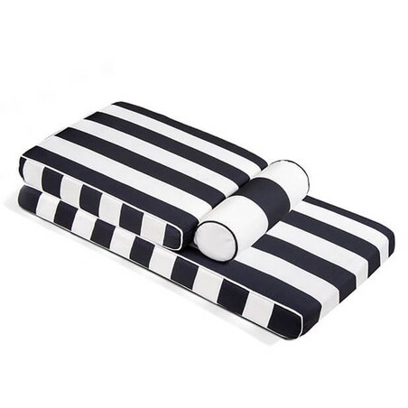 Materac ogrodowy z poduszką Azure 5900168832312 King Home czarny biały