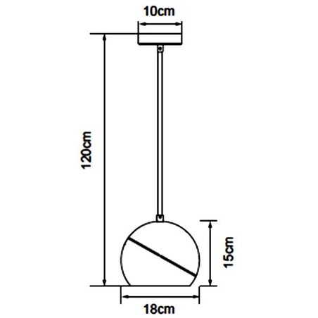 Sufitowa lampa wisząca LENA 120x18 cm czarna