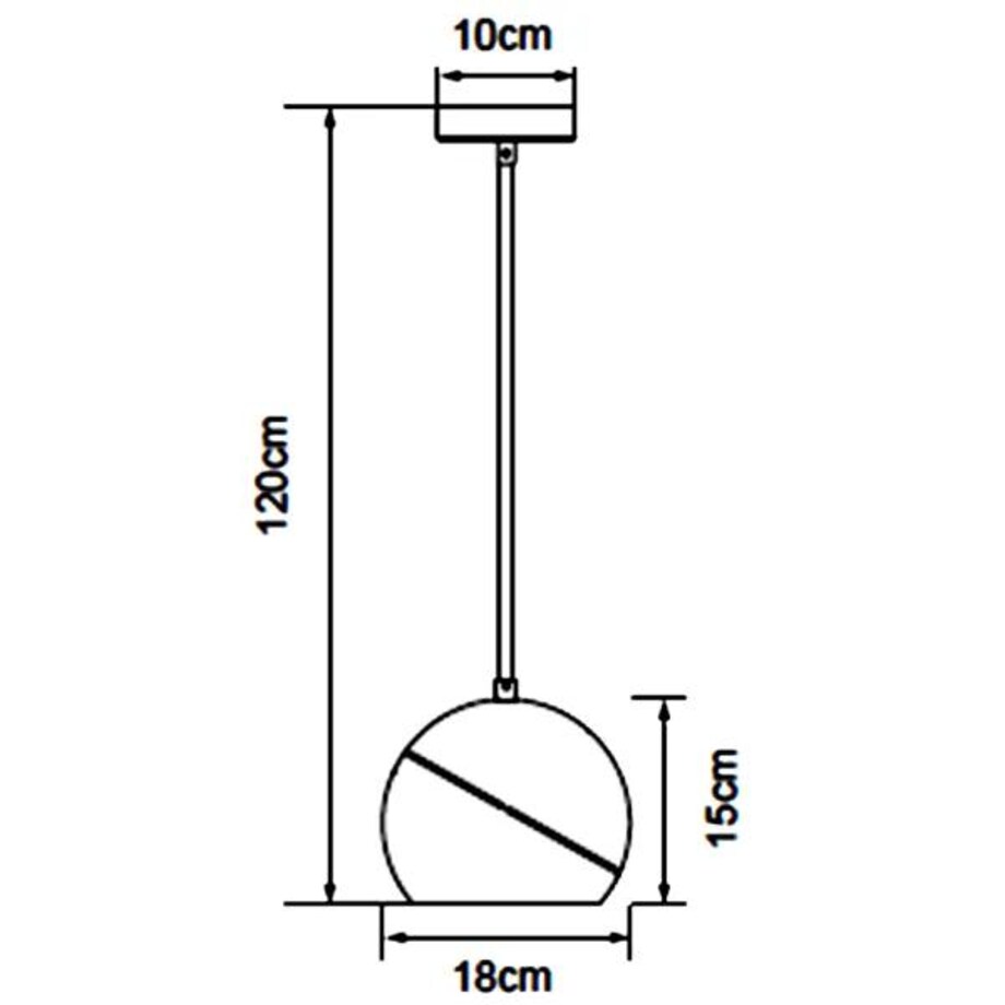 Sufitowa lampa wisząca LENA 120x18 cm czarna