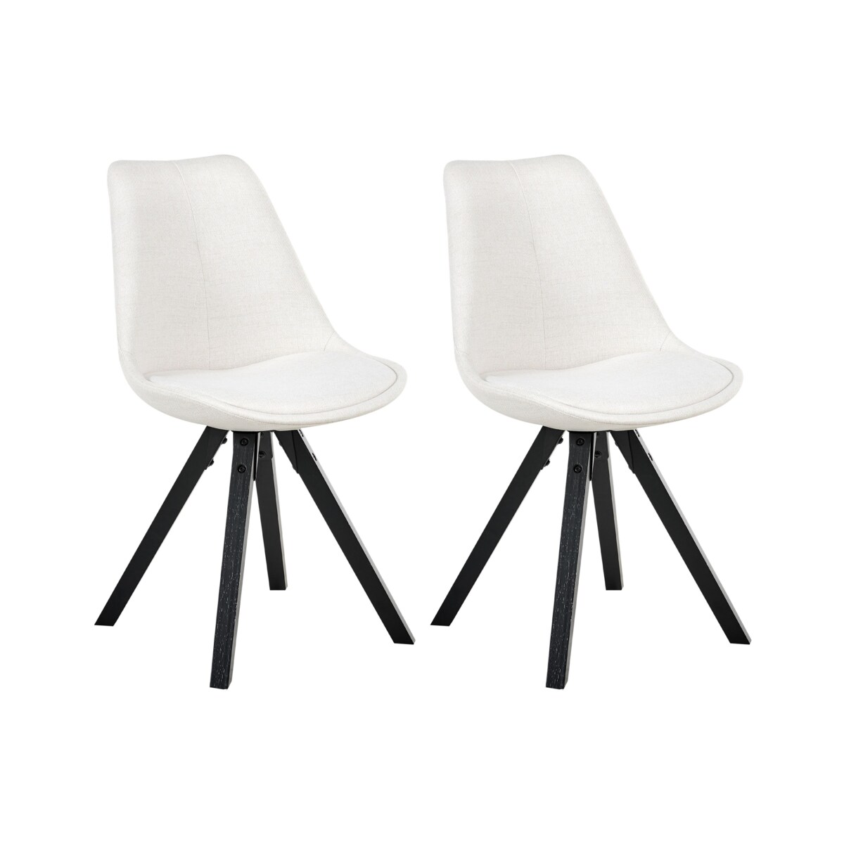 Zestaw 2 krzeseł do jadalni HEDLEY Jasnobeżowy