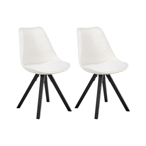 Zestaw 2 krzeseł do jadalni HEDLEY Jasnobeżowy