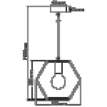 drewniana lampa wisząca bukowa trapez e27