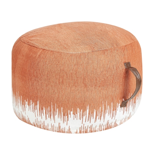 Puf 50 x 30 cm biało-czerwony KAWAI