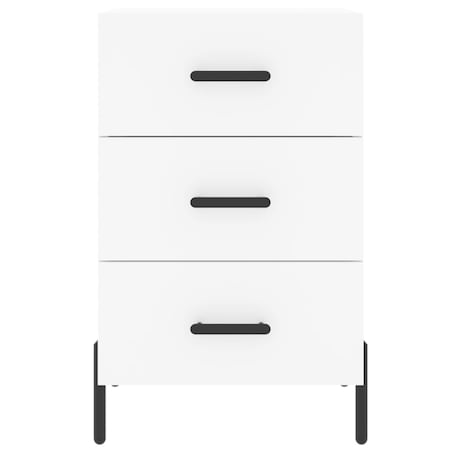 vidaXL Szafka nocna, biała, 40x40x66 cm, materiał drewnopochodny