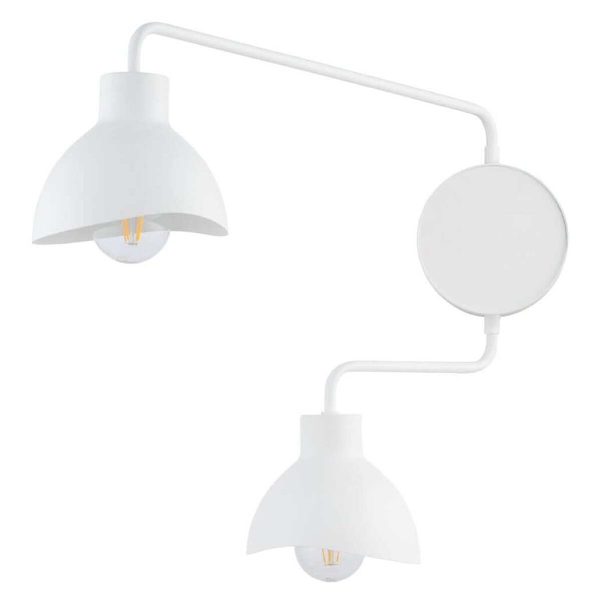 Ruchomy kinkiet 2-punktowy Holi sypialniany biały loft