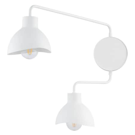 Ruchomy kinkiet 2-punktowy Holi sypialniany biały loft