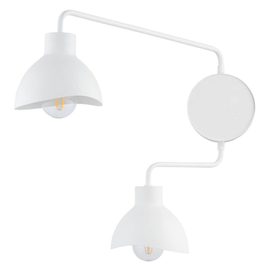 Ruchomy kinkiet 2-punktowy Holi sypialniany biały loft