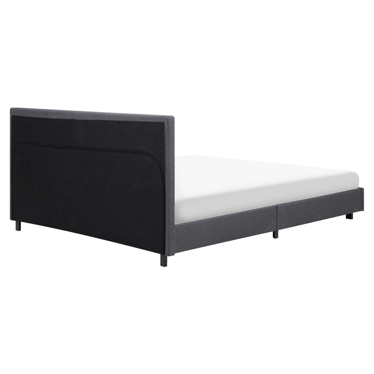 Łóżko wodne tapicerowane 160 x 200 cm szare ALBI