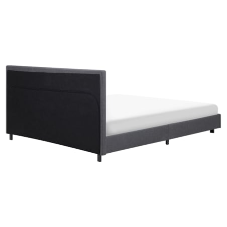 Łóżko wodne tapicerowane 160 x 200 cm szare ALBI