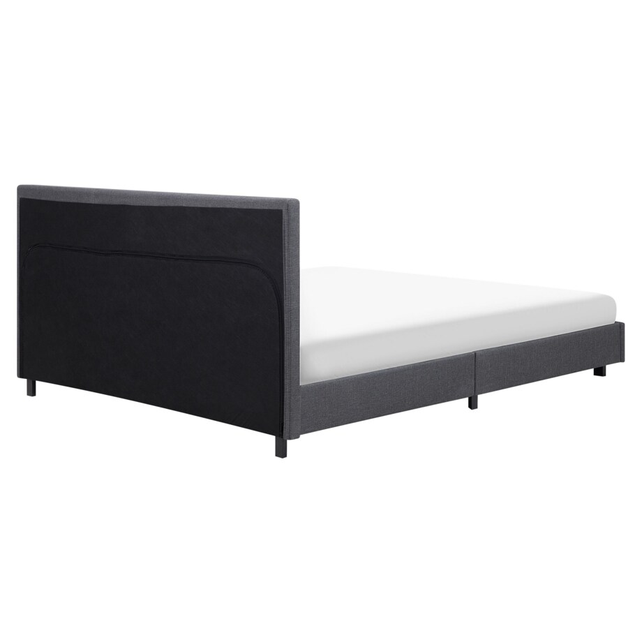 Łóżko wodne tapicerowane 160 x 200 cm szare ALBI